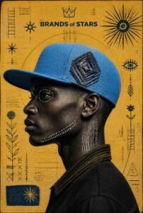 gpt image 2 afro futurist geometric patch cap studio hero shot a sky blue wool blend cap cen 0